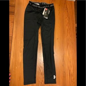 Under Armour Black ColdGear Boys Sports Leggings